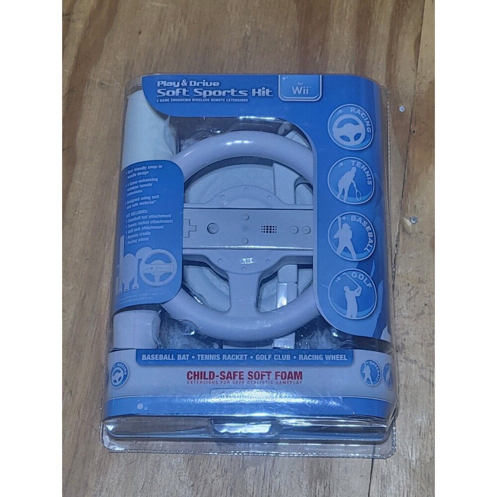 Play  & Drive Soft Sports Hit  for Wii Features Racing Tennis Baseball Golf